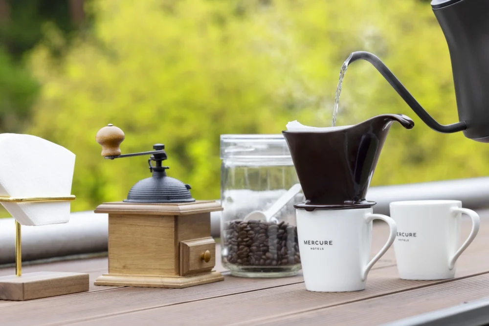 奥大山の水洗いコーヒー・ハンドドリップ体験